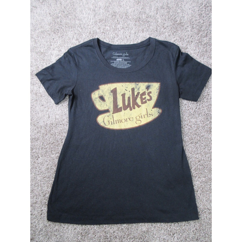 Gilmore Girls Lukes Diner Graphic T-Shirt Black Size Large Ripple Junction Tee